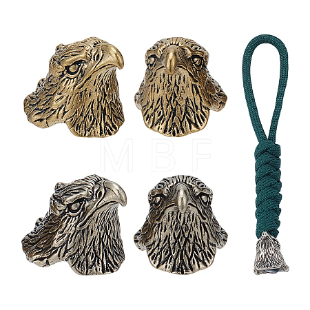 4Pcs 2 Colors Brass European Beads KK-NB0004-32-1