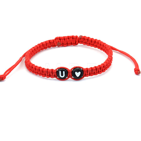 Resin Beads Braided Bead Bracelets FS-WG108B7-21-1
