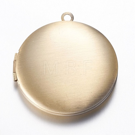 Brass Locket Pendants KK-N0116-078AB-1