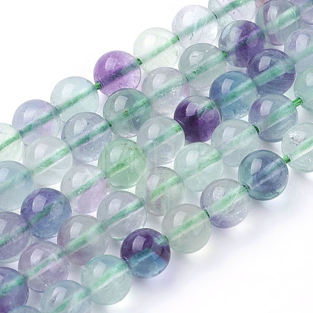 Natural Fluorite Beads Strands X-G-E112-6mm-19-1