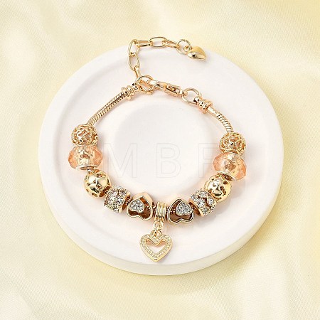Alloy European Beads Charm Bracelets BJEW-F495-09G-1