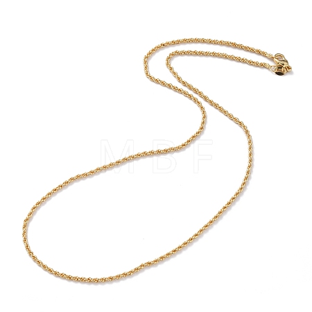 Brass Rope Chain Necklaces X-NJEW-I247-06G-1