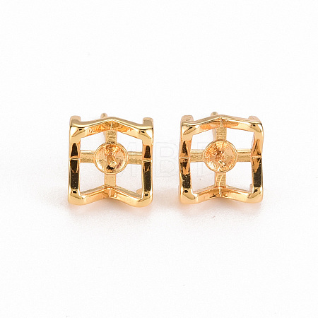 Brass Stud Earring Findings KK-S356-252-NF-1