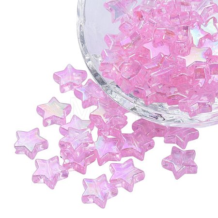 Eco-Friendly Transparent Acrylic Beads TACR-YW0001-01D-1