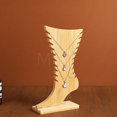 Leg Shaped Wood Anklet Display Stands LS-WD-CBA482F-01A-1