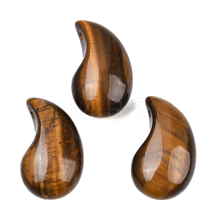 Natural Tiger Eye Pendants G-B195-03N-1