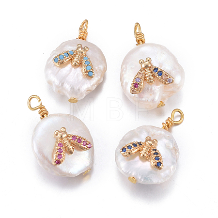 Natural Cultured Freshwater Pearl Pendants PEAR-L027-61-1