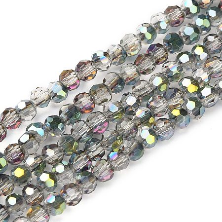 Electroplate Glass Beads Strands X-EGLA-D021-15-1