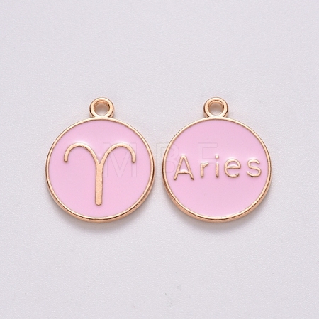 Alloy Enamel Pendants X-ENAM-S124-01B-09A-1