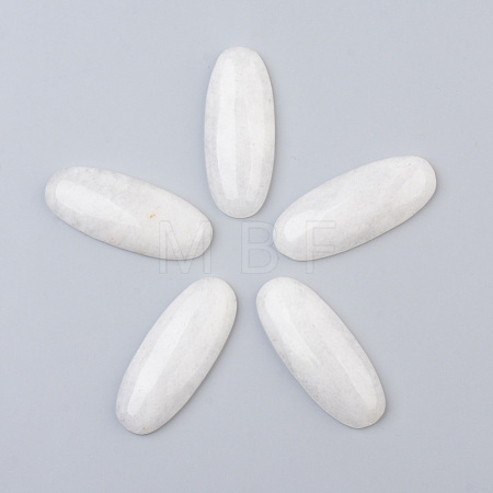 Natural White Jade Cabochons G-S359-76-1