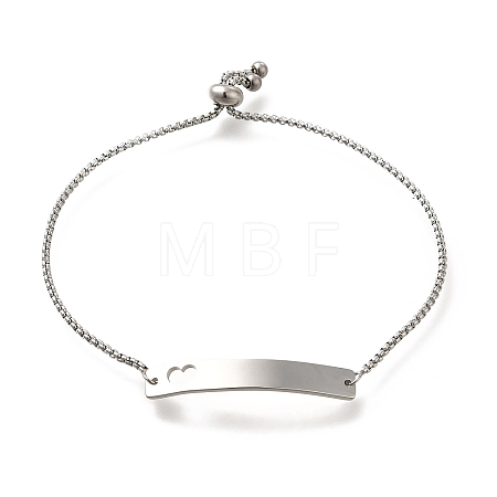 Non-Tarnish 304 Stainless Steel Box Chain Slider Bracelets BJEW-M233-05P-1