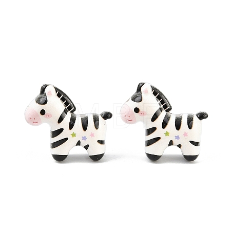 Printed Opaque Acrylic Beads AC-CBA15BB-04-1
