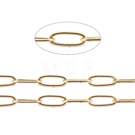 3.28 Feet Ion Plating(IP) 304 Stainless Steel Paperclip Chains X-CHS-F010-01B-G-01-1