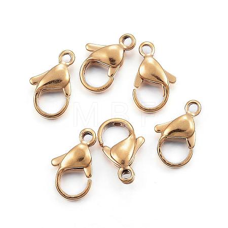 304 Stainless Steel Lobster Claw Clasps STAS-H352-01E-G-1