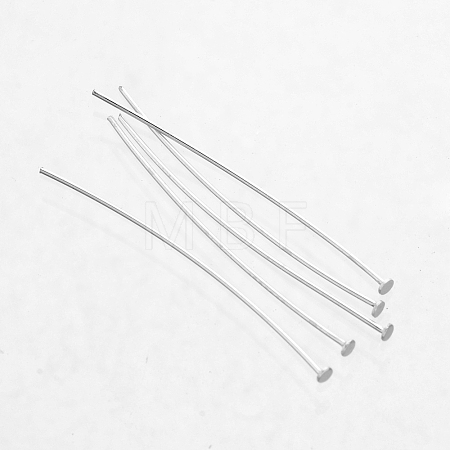 925 Sterling Silver Flat Head Pins STER-K017-30mm-S-1