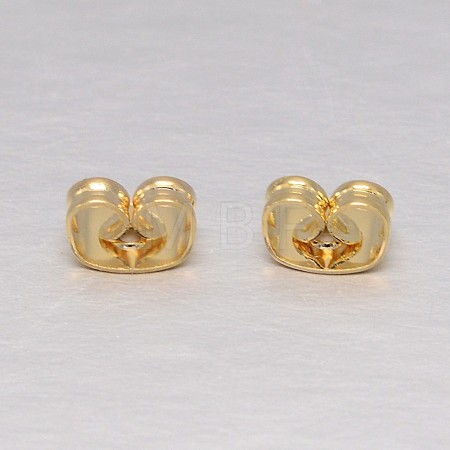 Real 18K Gold Plated Brass Ear Nuts KK-L147-214-NR-1