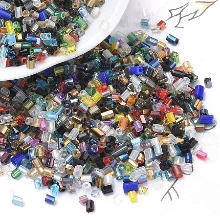 Glass Round Bugle Beads SEED-XCP0001-42-1