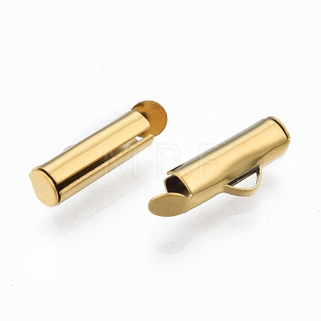 304 Stainless Steel Slide On End Clasp Tubes STAS-S115-01D-G-1