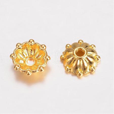 Alloy Fancy Bead Caps PALLOY-D348-09G-1