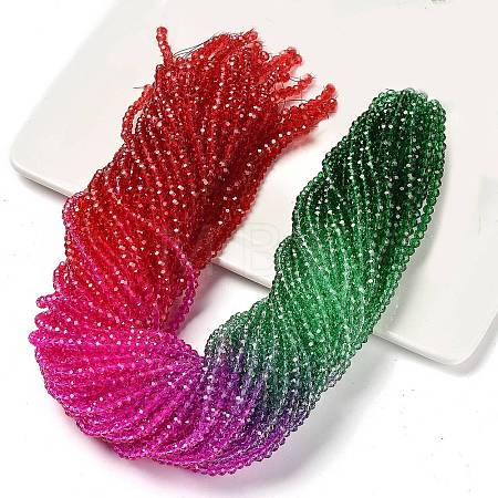 Transparent Painted Glass Beads Strands DGLA-A034-T4mm-A24-1