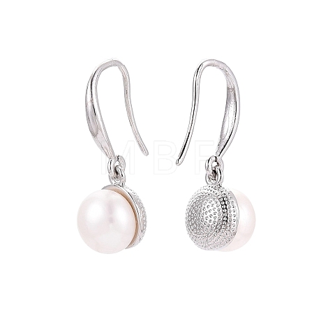 Round Brass Dangle Earrings PEAR-N020-JY05-1