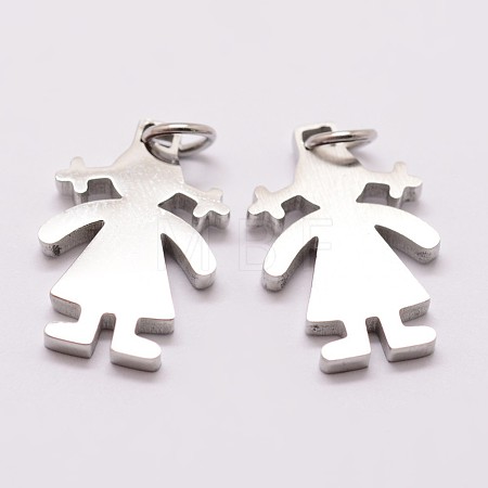 Tarnish Resistant 304 Stainless Steel Pendants STAS-P184-01P-B-1