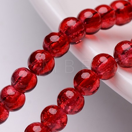 Crackle Glass Beads Strands X-CCG-Q001-4mm-13-1