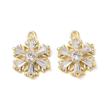 Brass Micro Pave Cubic Zirconia Charms KK-F872-17G-1