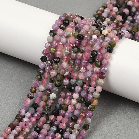 Natural Multicolor Tourmaline Beads Strands G-C181-B04-03-1