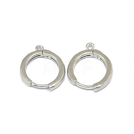 Brass Huggie Hoop Earring Findings PALLOY-F249-19P-1