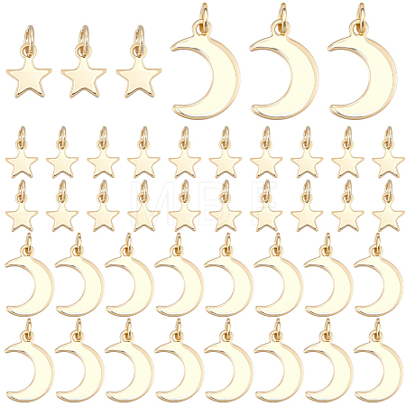 80Pcs 2 Style 201 Stainless Steel Pendants PALLOY-BBC00003-1