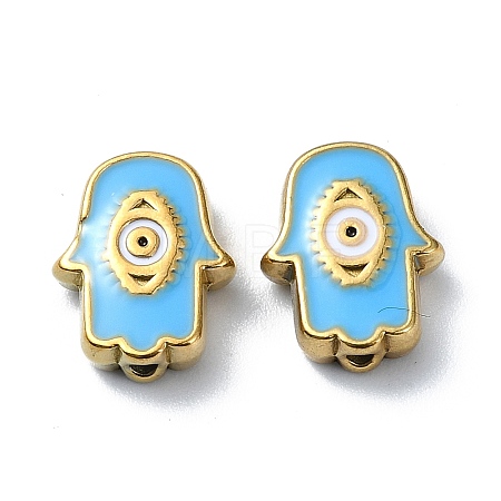 Ion Plating(IP) 304 Stainless Steel Enamel Beads STAS-Q318-10C-1