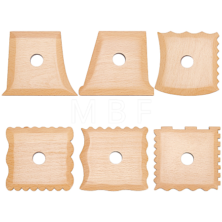 6Pcs Wooden Pottery Foot Shaper Tools DIY-UN0008-61-1