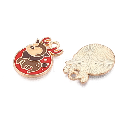 Christmas Theme Alloy Enamel Pendants ENAM-T020-10N-1
