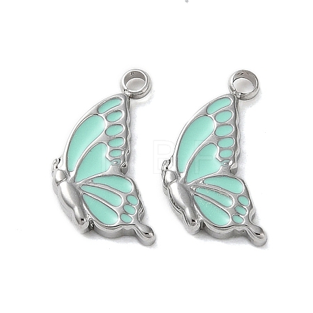 304 Stainless Steel with Enamel Charms STAS-L022-400P-01-1