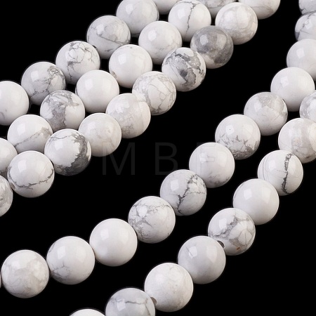Natural Howlite Beads Strands X-TURQ-G090-8mm-1