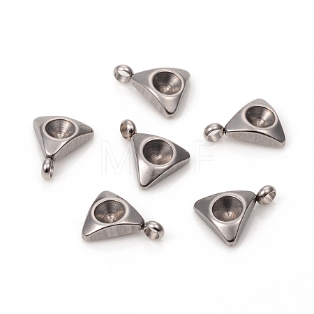 Tarnish Resistant 201 Stainless Steel Pendants Rhinestone Settings STAS-L244-32P-1