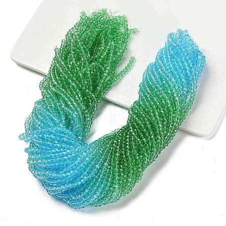 Transparent Painted Glass Beads Strands DGLA-A034-T4mm-A17-1