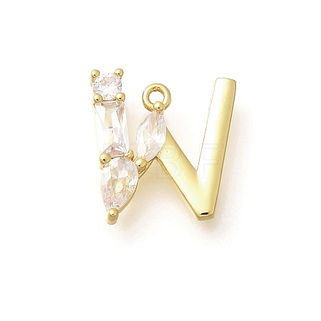 Brass Micro Pave Cubic Zirconia Pendants KK-M310-01G-23-1