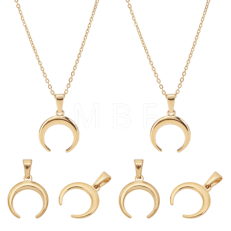 DIY 304 Stainless Steel Pendant Necklace Making Kits DIY-UN0002-14G-1