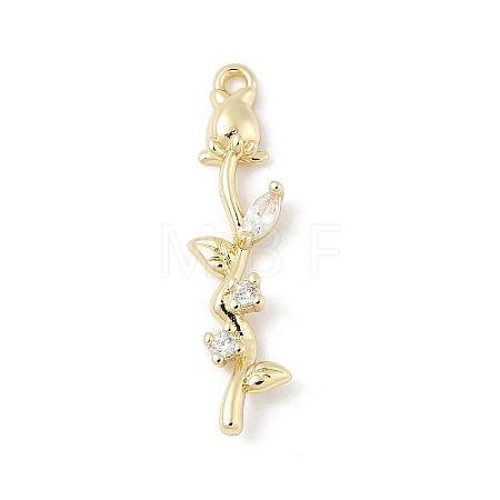 Brass Micro Pave Cubic Zirconia Pendants LS-KK-M326-13C-G-1