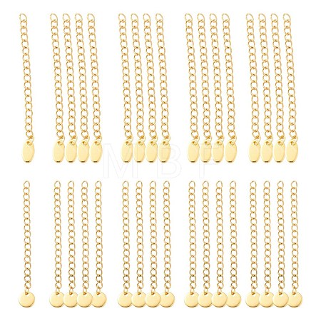6Pcs 2 Style 304 Stainless Steel Chain Extender STAS-FS0001-17G-1