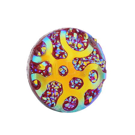 Druzy Resin Cabochons CRES-Q191-HA025-8-1