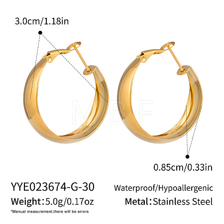 304 Stainless Steel Hoop Earrings UF4062-1-1