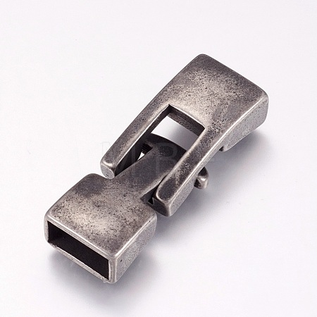 304 Stainless Steel Snap Lock Clasps STAS-F144-028AS-1