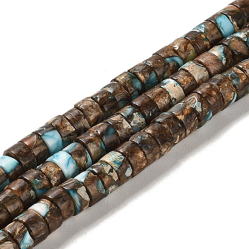 Synthetic Regalite/Imperial Jasper/Sea Sediment Jasper Beads Strands G-F765-N01-02-1