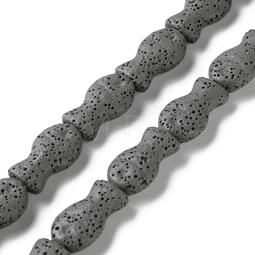 Fish Dyed Natural Lava Rock Beads Strands G-O126-01A-11-1