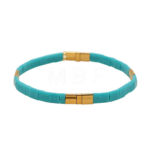 Rainbow Bohemian Style Glass Beads Stretch Bracelets RM1844-7-1