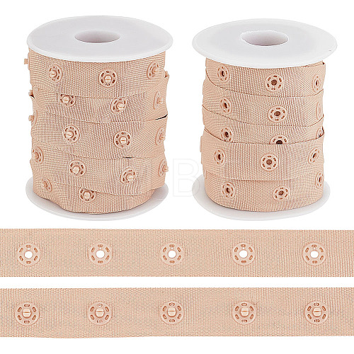 Olycraft 10 Yards Polyester Sewing Snap Button Tape DIY-OC0011-28A-1