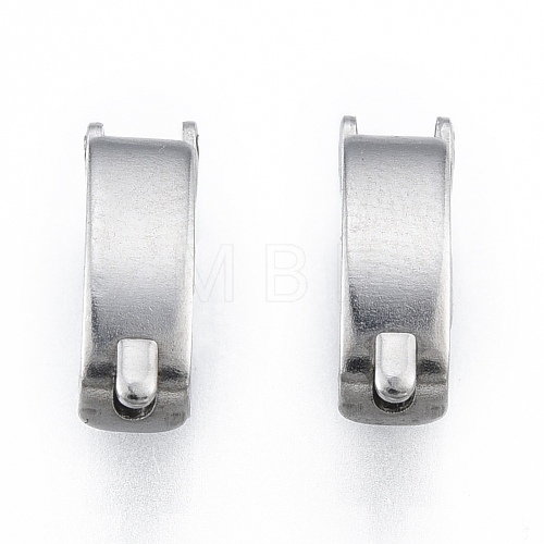 Non-Tarnish 304 Stainless Steel Fold Over Clasps STAS-N092-169-1